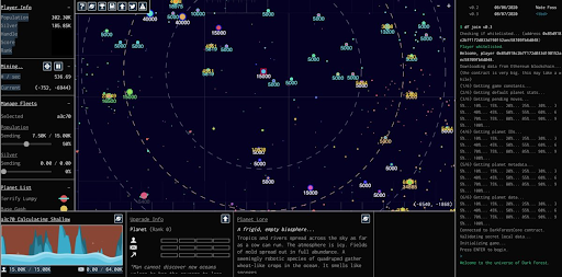 The Dark Forest WebGL client.
