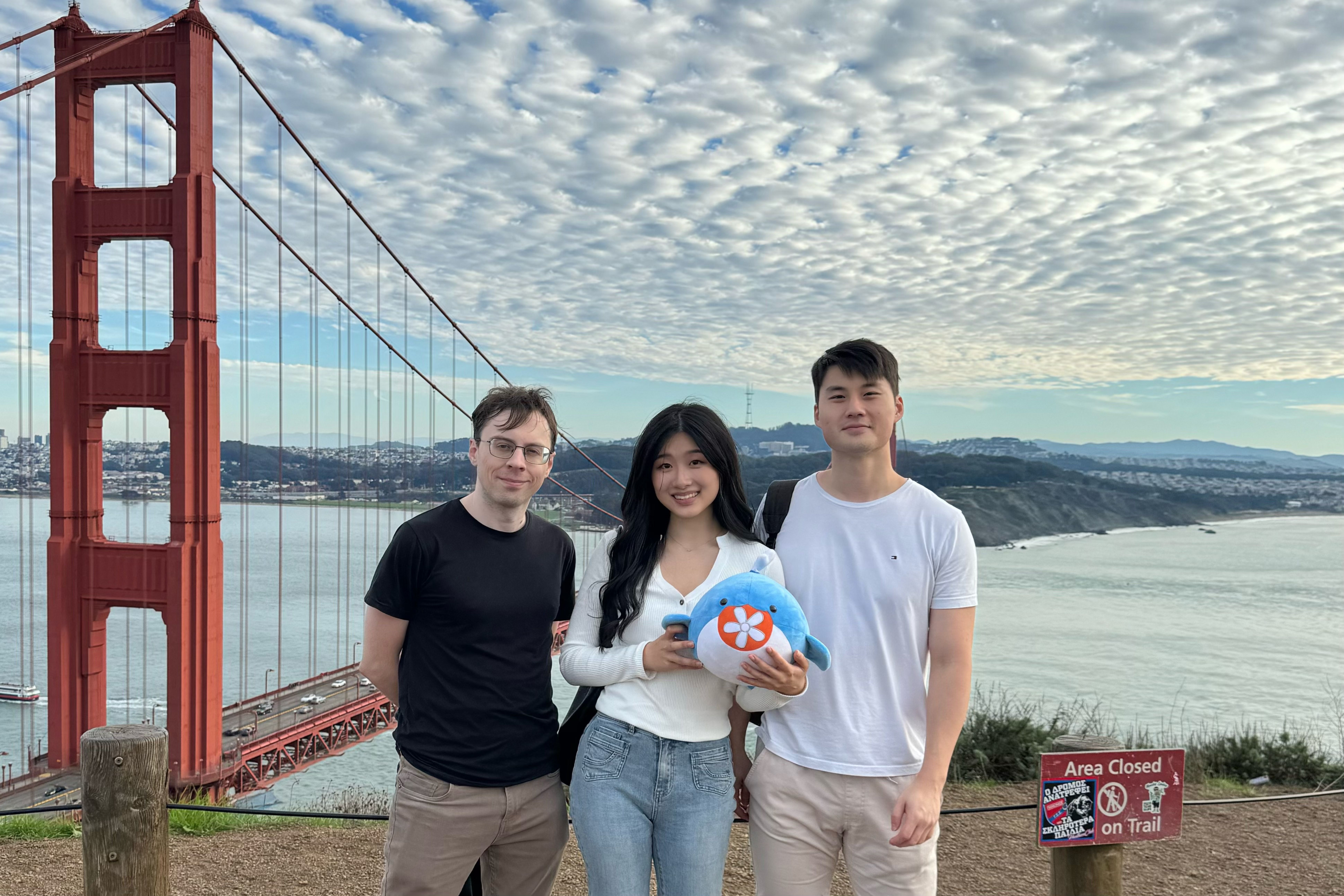 Co-founders Eric Mallon, Martina Qin and Michael Su